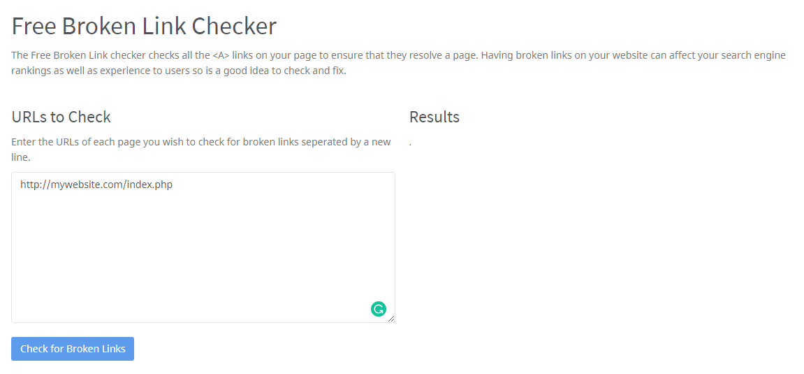 Broken Link Checker Tool