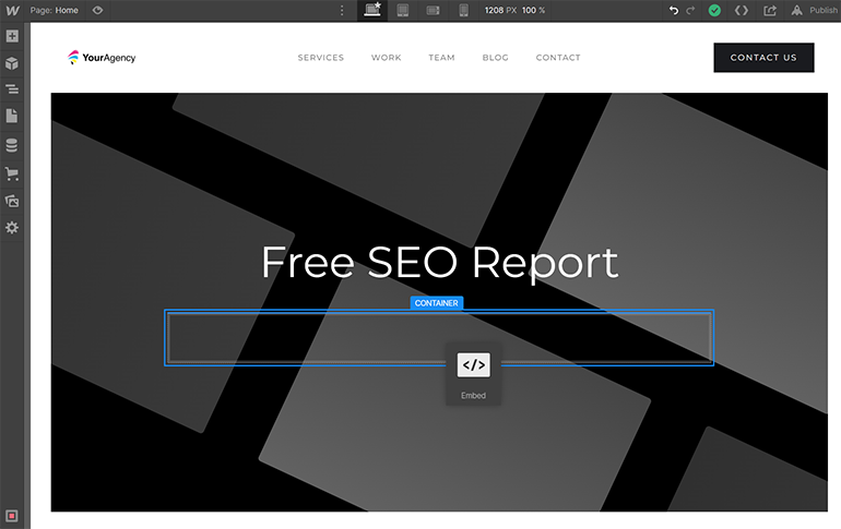 Webflow embed